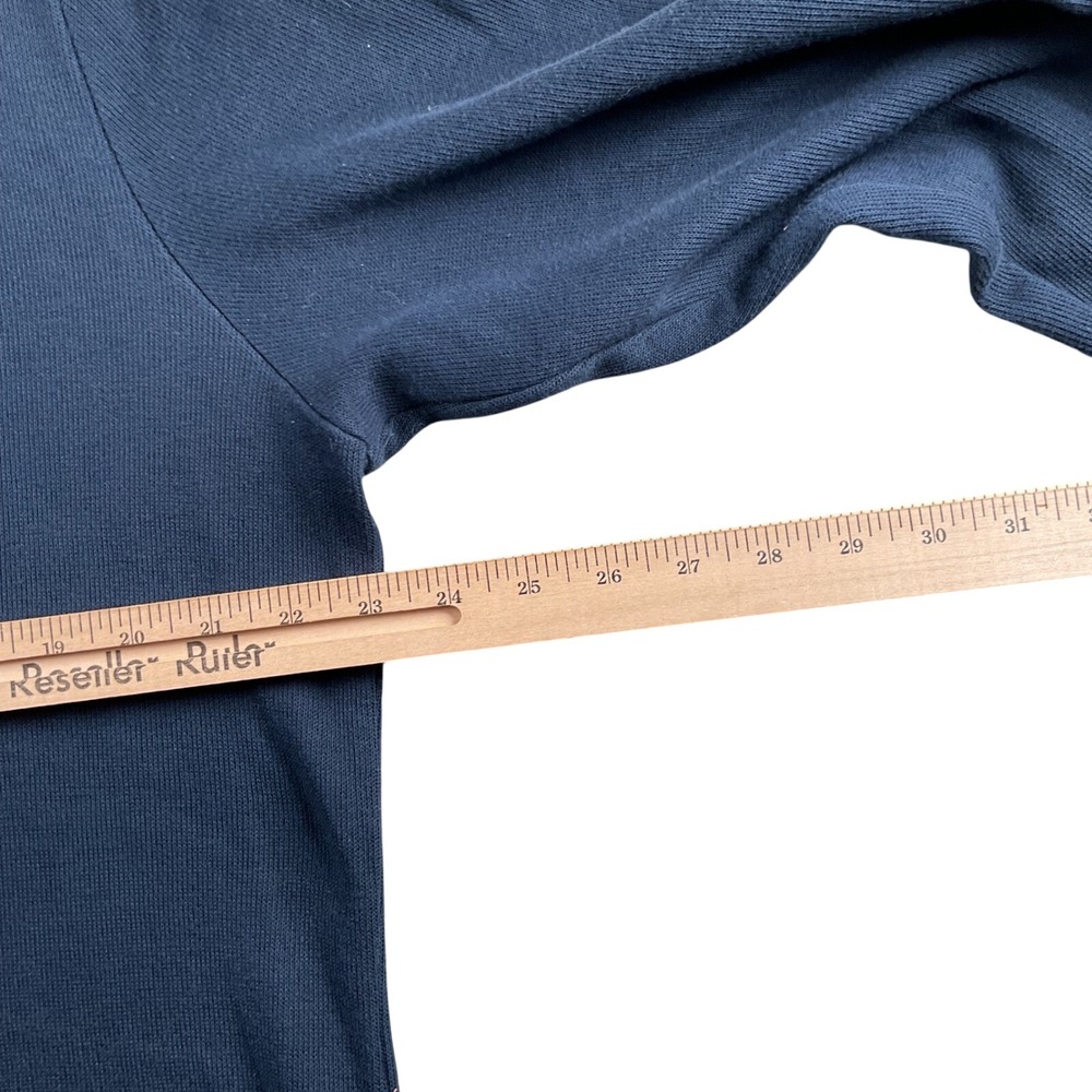 Ashworth Mens Pullover Sweater Dark Blue Mock Neck Elbow Patches Size‎ L - Picture 5 of 6